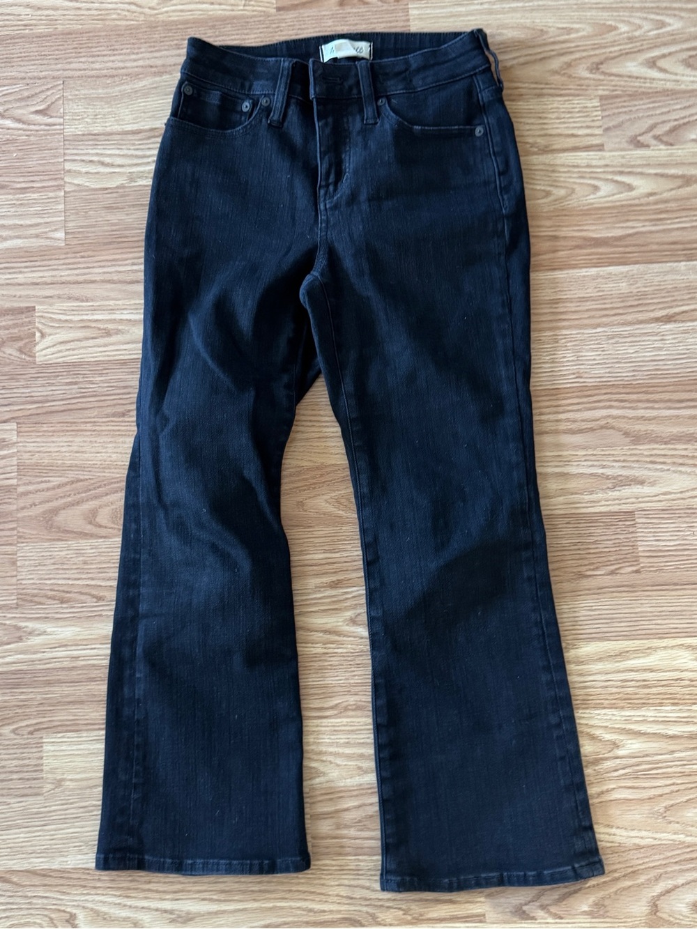 Madewell Black Flared Wide-Leg Jeans